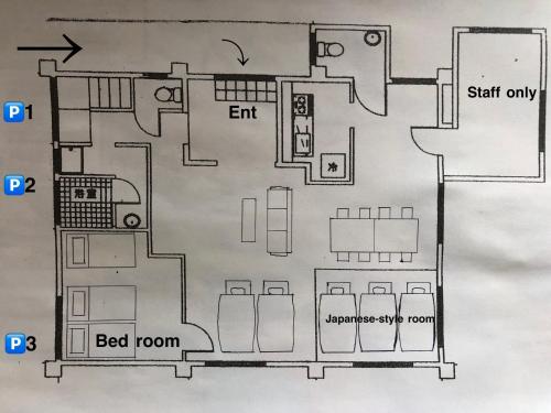 Κάτοψη του guesthouse みつば