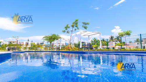a rendering of a swimming pool at a resort at Casa con alberca, coto privado, gran ubicacíon in Puerto Vallarta