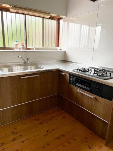 Dapur atau dapur kecil di ocean view mint 海まで10秒!海好き限定のプライベート別荘 南房総千倉