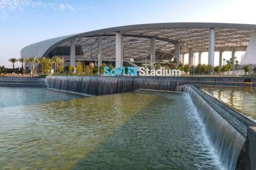 a rendering of the exterior of a stadium at Spacious 3Bedroom Apt close to LAX & Sofi Stadium* in Los Angeles