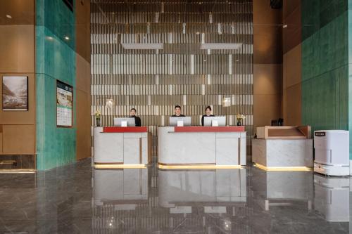 Lobi atau kawasan kaunter penerimaan di Atour X Hotel Xi'an Northwestern Polytechnical University Subway Station