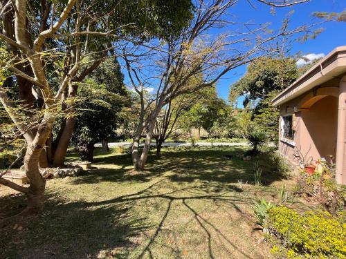 a yard with trees and a house at Andapamanitra Résidence in Antananarivo