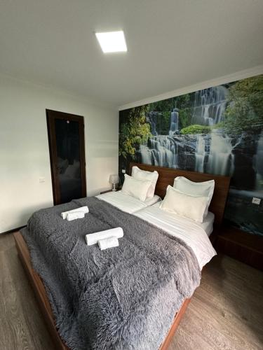 Katil atau katil-katil dalam bilik di Hotel NOA Kazbegi