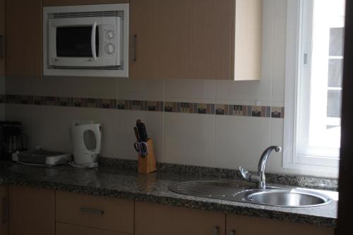 A kitchen or kitchenette at Apartamentos Turísticos Fercomar