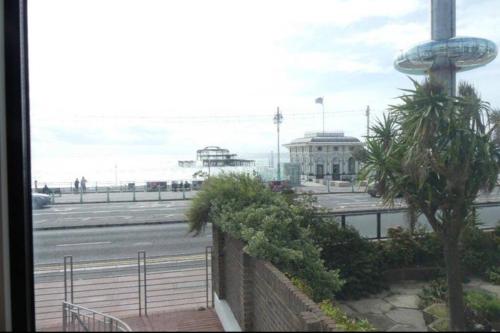 a view from a window of a city with a street at Sea view - 2 bedroom - West Pier - Brighton Beach in Brighton & Hove