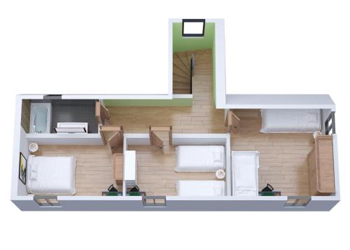 un aménagement d'un petit appartement dans l'établissement Ensemble de 2 gîtes de charme - 15 personnes, à Sainte-Marguerite