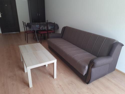 a living room with a couch and a table at Nino Lux Apartments Ulcinj in Ulcinj