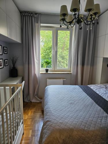 Tempat tidur dalam kamar di Apartament Rodzinny - całodobowe zakwaterowanie, bezpłatny parking