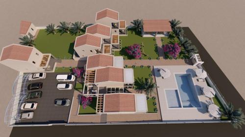 a rendering of a villa with a house at Apanemo Kourouta Luxury Double Room in Kourouta