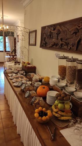 a long table with food on top of it at Hotel Amandi in O Grove
