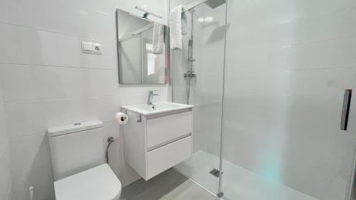 ネルハにあるNERJAMEDINA A2のバスルーム(トイレ、洗面台、鏡付)