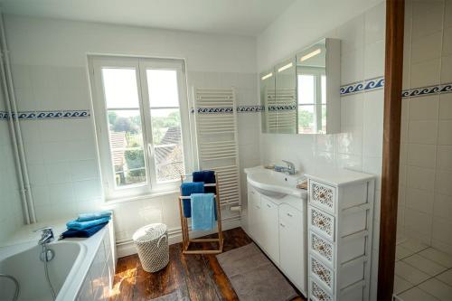 Koupelna v ubytování Gite Les rives du Dun