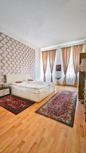 Кровать или кровати в номере Kamil Apartments, Premium