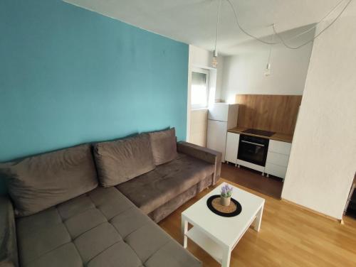 a living room with a couch and a table at Apartmani Nada in Drage