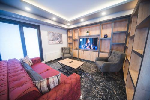 Posezení v ubytování OF UZUNGÖL APART OTEL