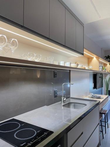 Dapur atau dapur kecil di Studio Connect PUC