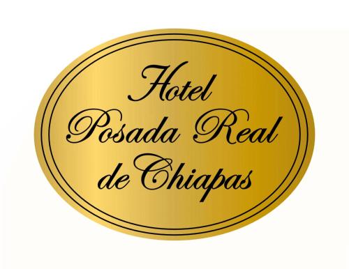 uma moeda de ouro com as palavras hotel pacoosa real de chihuahuas em Posada Real de Chiapas em San Cristóbal de Las Casas