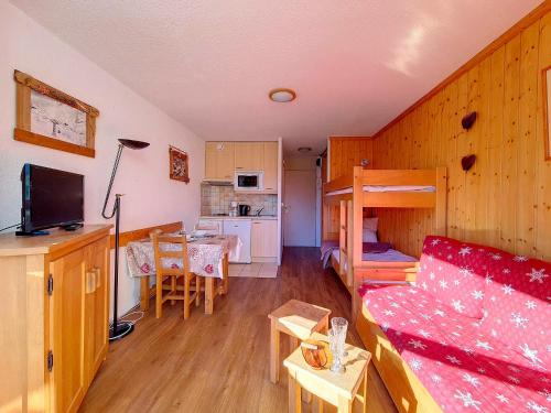 Studio lumineux, départ et retour skis aux pieds, balcon sud, 3 pers., animaux acceptés - FR-1-344-1145
