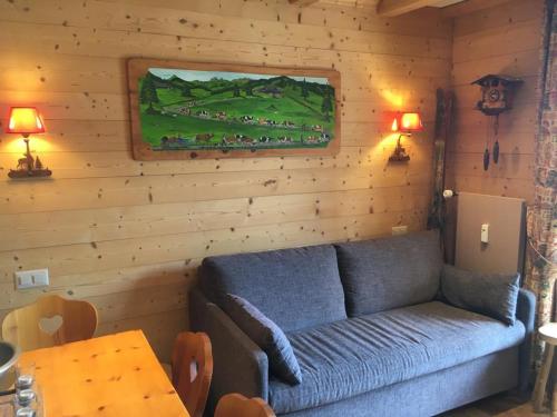 Χώρος καθιστικού στο Mountain view cosy, comfortable 1 bed-room Luxury Appartment Crans-Montana