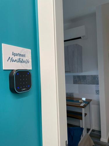 a door with a sign that reads aircraft notebook at Montebello Luxury Apartment in Peschici