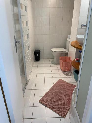 a bathroom with a toilet and a sink at Studio quai de Valmy in Paris