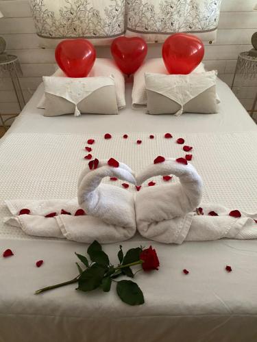 Ένα ή περισσότερα κρεβάτια σε δωμάτιο στο Chambre d'hôtes Costa Belle