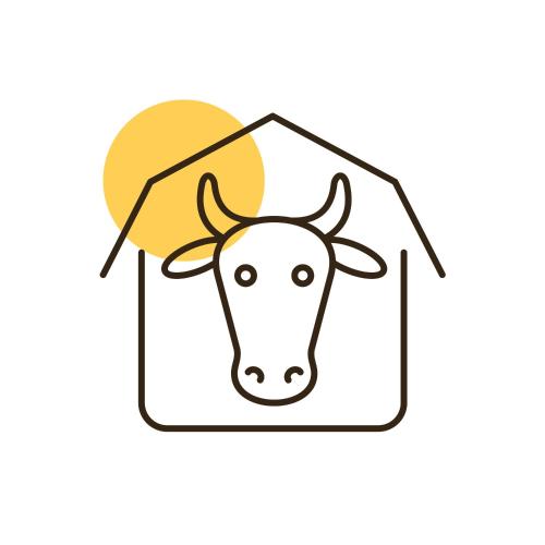 a head of a cow in a box vector illustration illustration at The Cow Shed - Rural Barn Conversion with Hot Tub in Little Bytham