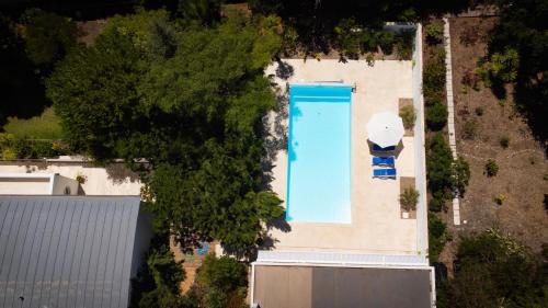 Uma vista da piscina em Edles Apartment in Architektenvilla mit großem Pool, Sauna, Dachterrasse und malerischem Garten ou nas proximidades