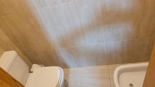 a bathroom with a toilet and a sink at Espacio BERNI in San Martín de los Andes