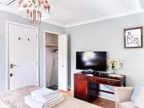TV a/nebo společenská místnost v ubytování Beautiful apartment in Guildford with parking