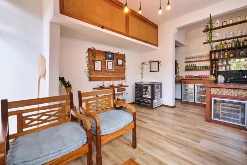 Η κουζίνα ή μικρή κουζίνα στο Pousada Ubatuba Flats