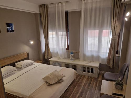 Postel nebo postele na pokoji v ubytování En vacances