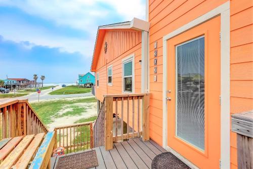 a view from the balcony of a house at Hot Tub and Jacuzzi Suite! 100 steps from spacious beach and Jetty park! Generations Retreat Sleeps 26 in Surfside Beach