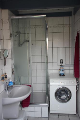 Koupelna v ubytování Ferienhaus Besken
