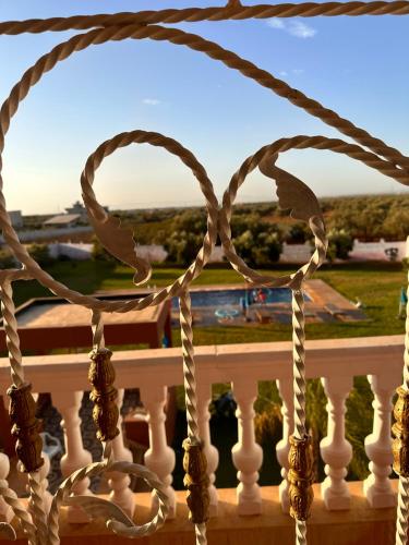 a view from a balcony with a pretzel at AYOR FES in El Oulaij