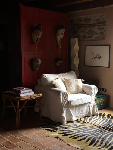Posezení v ubytování B&B Cascina Mattarelle
