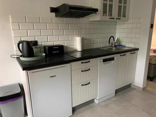 Η κουζίνα ή μικρή κουζίνα στο Wiejska 21