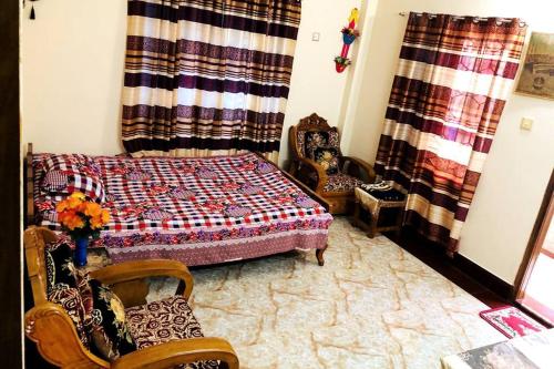 Katil atau katil-katil dalam bilik di Modern 3 Bedroom Flat in Sylhet
