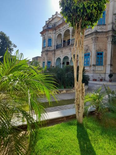 a palm tree in front of a building at Koolwal Kothi Zinc Journey by The Fern, Nawalgarh, Rajasthan in Nawalgarh