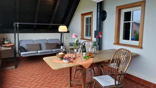 Ruang duduk di Hossies Hof - Luxus Ferienhaus Scheune