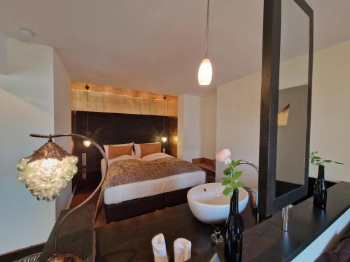 Krevet ili kreveti u jedinici u okviru objekta Laurentius Boutique-Hotel & Restaurant