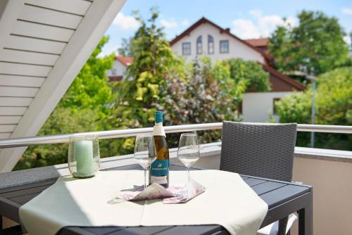 Balkón nebo terasa v ubytování Wohlfühlplatz