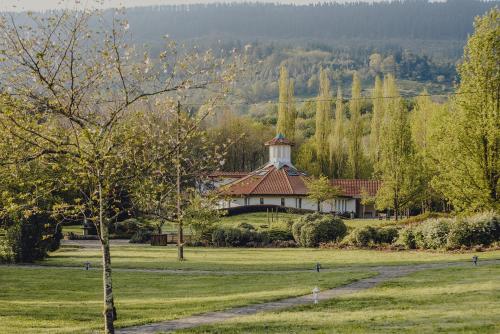 a house in the middle of a field with a tree at Amalurra Ecohotel & Retreat Center in Artzentales