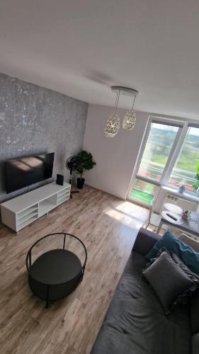 Posezení v ubytování LUXURY SILVER APARTMENT by Marta