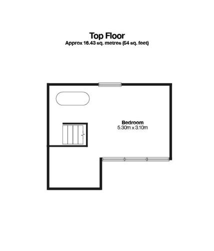 a diagram of a floor plan of a house at Will's Rock in St Ives