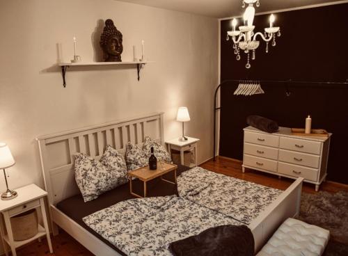 Säng eller sängar i ett rum på Apartment Alois