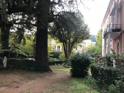 Jardin de l'établissement Superbe T2 dans un parc arboré