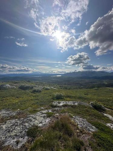 a view from the top of a hill with the sky at Leilighet i vakre Rauland in Rauland