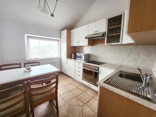Kuchyň nebo kuchyňský kout v ubytování Guest House Mlada lipa