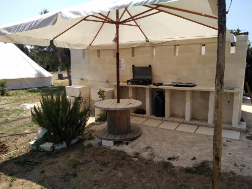 Patio nebo venkovní prostory v ubytování Torre Lapillo Agricampeggio